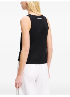 karl lagerfeld top womansignature hem tank top - a2w17066 999