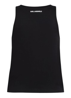 karl lagerfeld top womansignature hem tank top - a2w17066 999