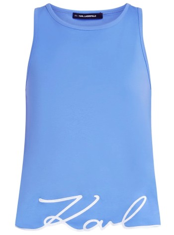karl lagerfeld top womansignature hem tank top - a2w17066 1le