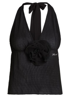karl lagerfeld camiseria mujer karl dna plisse halter top - a2w46007 dw1