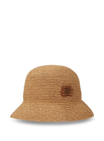karl lagerfeld cap womank autograph straw cloche - a2w33045 106