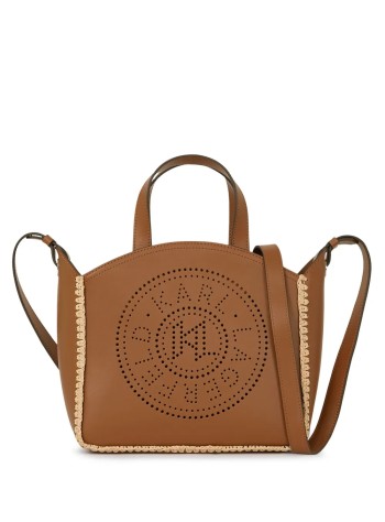 karl lagerfeld crossbody womank circle sm tote raffia whip - a2w30014 1an