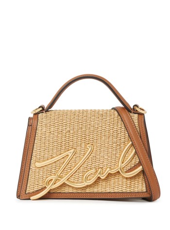 karl lagerfeld crossbody womank signature 2 0 sm cb raffia - a2w30009 1an