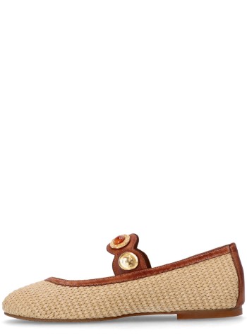 kotris sandals ballerina womanleather flat ballerinas - w19858 caramel 2