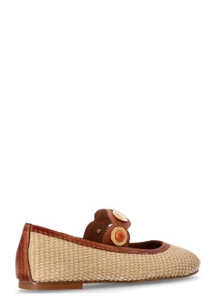 kotris sandals bailarina mujer leather flat ballerinas - w19858 caramel