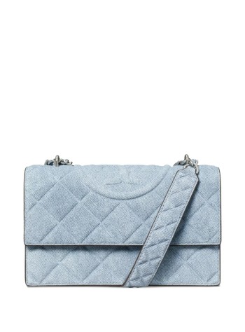 tory burch crossbody mujer fleming denim small convertible shoulder bag - 167750426 426