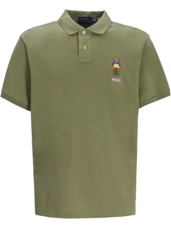 polo ralph lauren polo hombre sskccmslm1-short sleeve-polo shirt - 710969633001 sp25 tree green beach shp bear