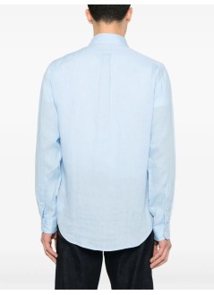 polo ralph lauren shirt mancubdppcs-long sleeve-sport shirt - 710966294008 office blue