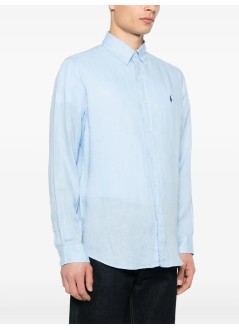 polo ralph lauren shirt mancubdppcs-long sleeve-sport shirt - 710966294008 office blue