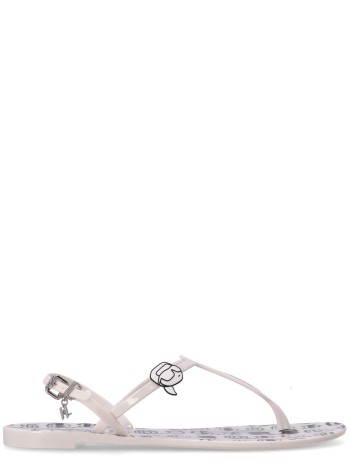 karl lagerfeld sandal womanjelly nft graffiti sling - kl80002g v10