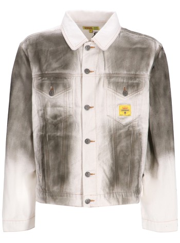 icecream outerwear manoil stained trucker jacket - icw008 white