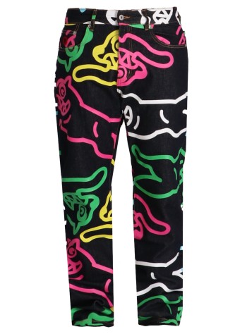 icecream pant  manjumbo running dog denim pant - ic24413 multi