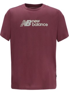 new balance t-shirt manheathertech linear t-shirt - mt51009fdp fdp