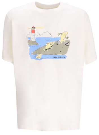 new balance camiseta hombre athletics running fish t-shirt - mt51932sst sst