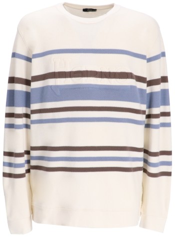herno sudadera hombre felpa in piquet con logo emboss - jg000228u54010 1090