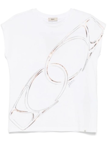 herno top womantshirt con stampa in foil - jg000279d52009 1021