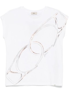 herno top womantshirt con stampa in foil - jg000279d52009 1021