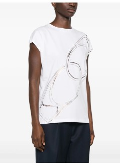 herno top womantshirt con stampa in foil - jg000279d52009 1021