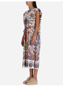 farm rio vestido mujer boho glam off white midi dress - 332213 25017
