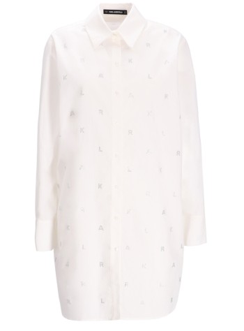 Rhinestone Karl Poplin Shirt