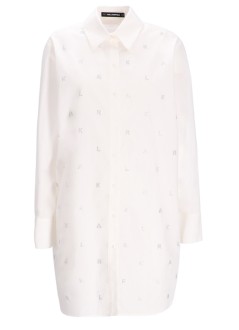 karl lagerfeld shirt womanrhinestone karl poplin shirt - a1w11018 1qy