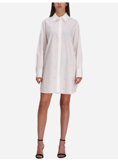 karl lagerfeld shirt womanrhinestone karl poplin shirt - a1w11018 1qy
