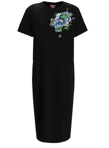 Kenzo Peonies Long T Shirt Dress