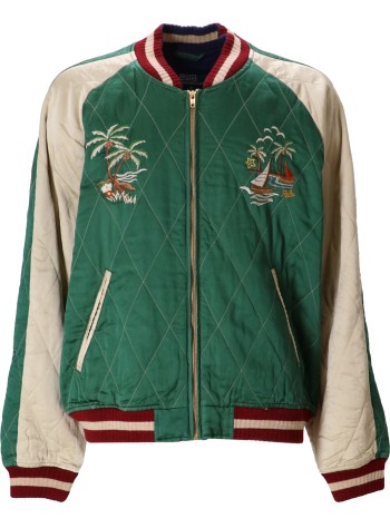 polo ralph lauren outerwear hombre souvenir jkt-insulated-bomber - 710955795001 green cream multi