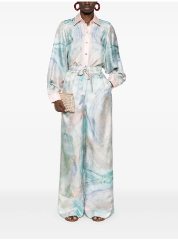 zimmermann shirt womanilluminate relaxed shirt - 4028ts251 bluaga 2