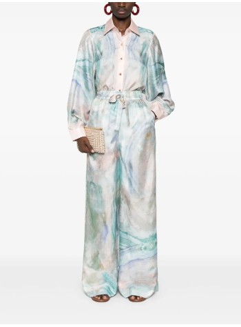 zimmermann pant  womanilluminate track pant - 4021ps251 bluaga 2