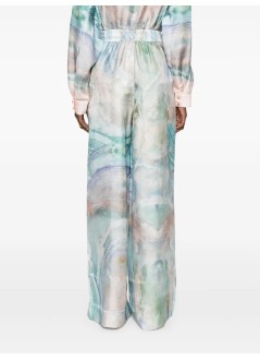 zimmermann pant  womanilluminate track pant - 4021ps251 bluaga