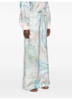zimmermann pant  womanilluminate track pant - 4021ps251 bluaga