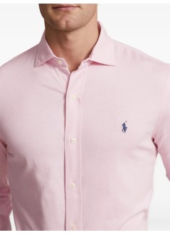 polo ralph lauren shirt manjersey spread-collar shirt - 710899386011 garden pink c7940