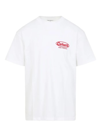 carhartt t-shirt mans/s logo t-shirt organic cotton single jersey - i034643 02xx