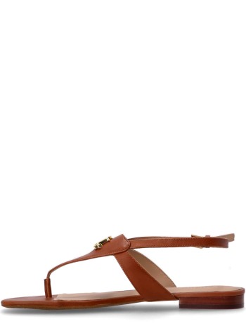 polo ralph lauren flat shoe womaneverley sandals flat sandal - 802959145002 lauren tan 2