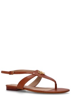 polo ralph lauren flat shoe womaneverley sandals flat sandal - 802959145002 lauren tan