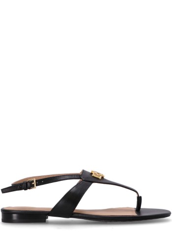 polo ralph lauren planas mujer everley sandals flat sandal - 802959145001 black