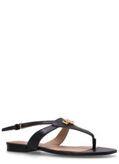 polo ralph lauren planas mujer everley sandals flat sandal - 802959145001 black