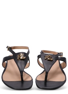 polo ralph lauren planas mujer everley sandals flat sandal - 802959145001 black