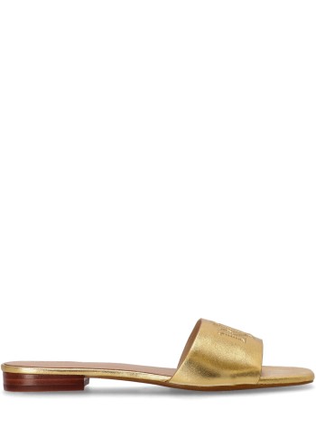 polo ralph lauren planas mujer everley sld sandals slide - 802970531002 modern gold