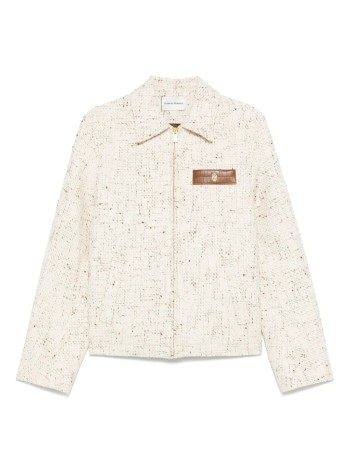 drôle de monsieur outerwear manle blouson droit tweed - gjt213co181ec ecru