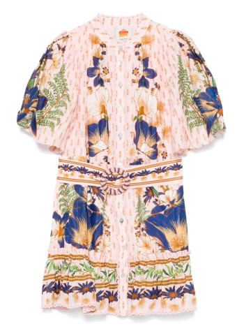 farm rio dress womanthe dream garden pink mini dress - 332014 25124