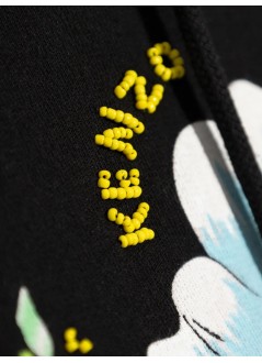 kenzo sweater womankenzo peonies embroidered oversize hoodie - ff52sw1824mb 99j