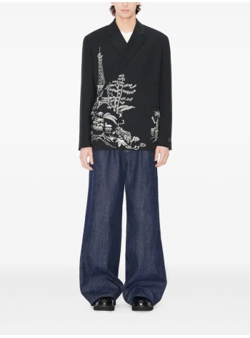 kenzo outerwear mankenzo paris jungle wrap kimono tailored jacket - ff55ve1429ri 99 2