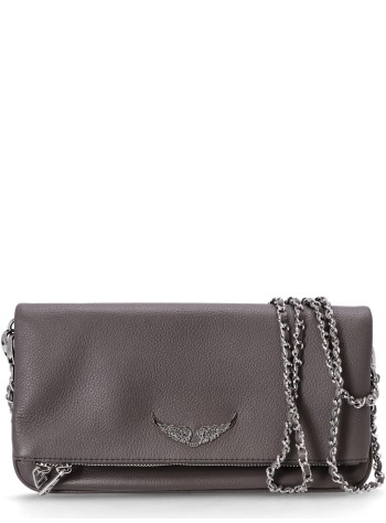 zadig & voltaire crossbody womanrock grained leather - lwba00001 040