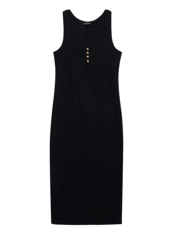 anine bing dress womanalessia tank midi dress - a0210924blk26 black