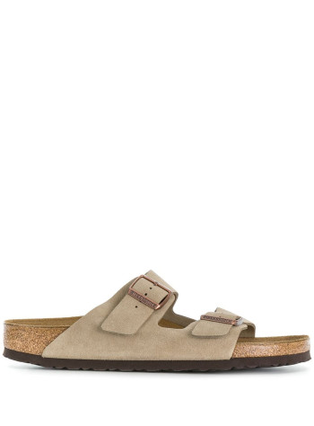 birkenstock flat shoe womanarizona sfb - 951303 suede taupe