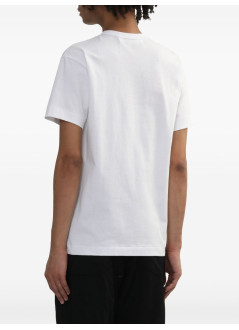 comme des garçons play camiseta hombre shirt print red x black x studs - axt803051 white