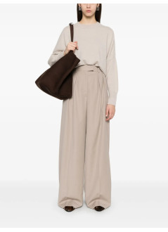 anine bing pant  womanlou trouser - a0310837tpu7 taupe