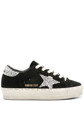golden goose sneaker womanhi star suede upper glitter star and heel - gwf00118f006389 90179